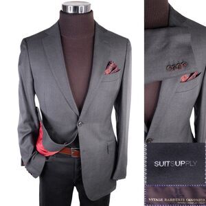 Suitsupply Mens Blazer Sport Coat Two Button Casual Jacket Size 40L Wool Suit